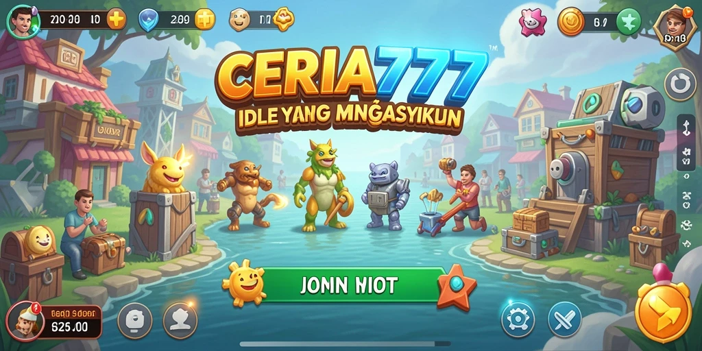 Tampilan gameplay CERIA777 dengan mekanisme Idle yang menarik.