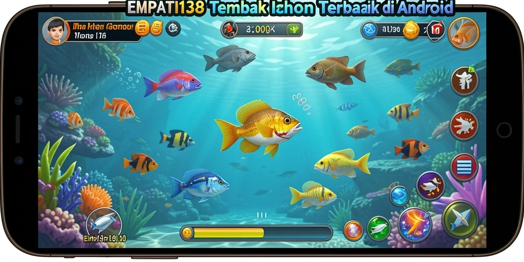 Tampilan gameplay seru saat menembak ikan di EMPATI138.