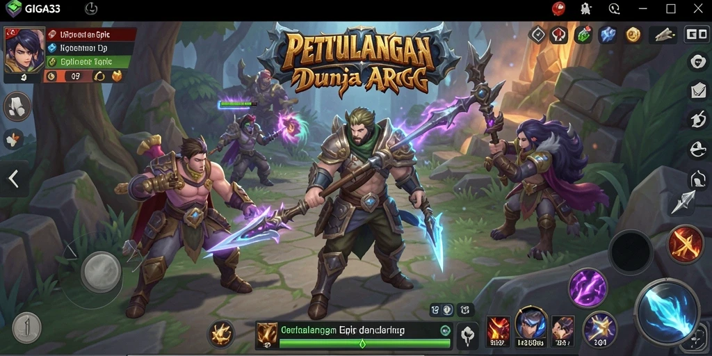 Tampilan gameplay menarik di GIGA33 dengan aksi ARPG yang mendebarkan.