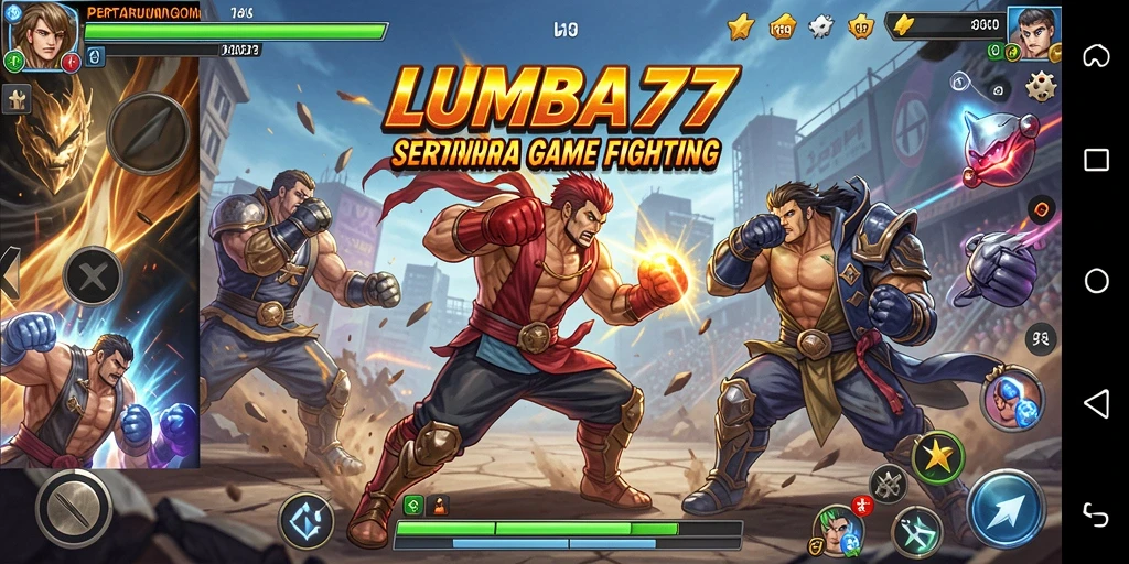 Screenshot gameplay LUMBA77 yang menunjukkan pertarungan seru.