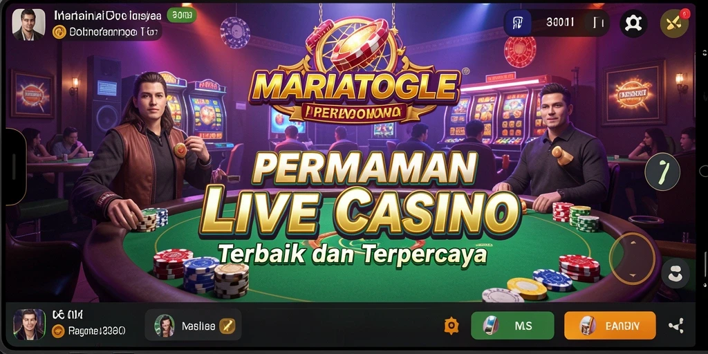 Screenshot MARIATOGEL menampilkan pemain yang asyik bermain Live Casino.
