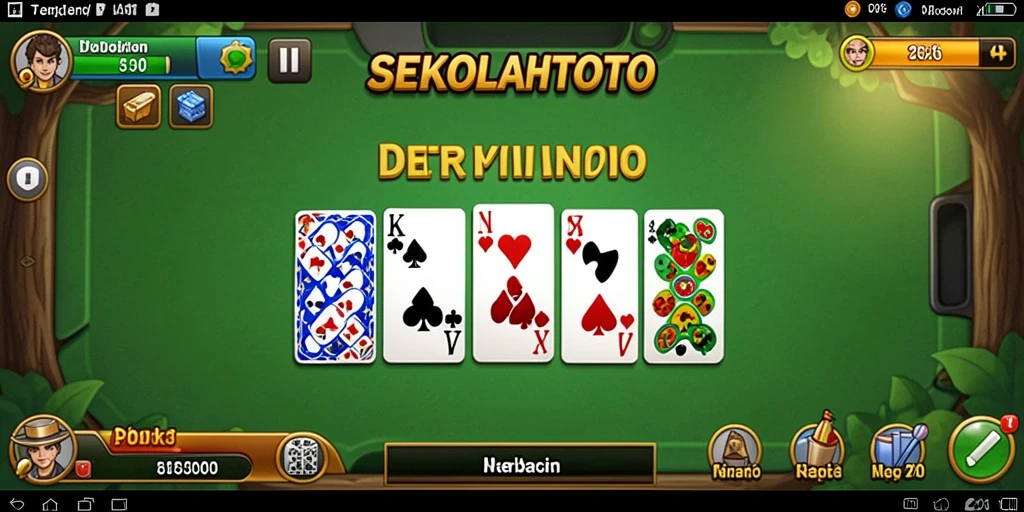 Tampilan gameplay menarik dari permainan Domino SEKOLAHTOTO.